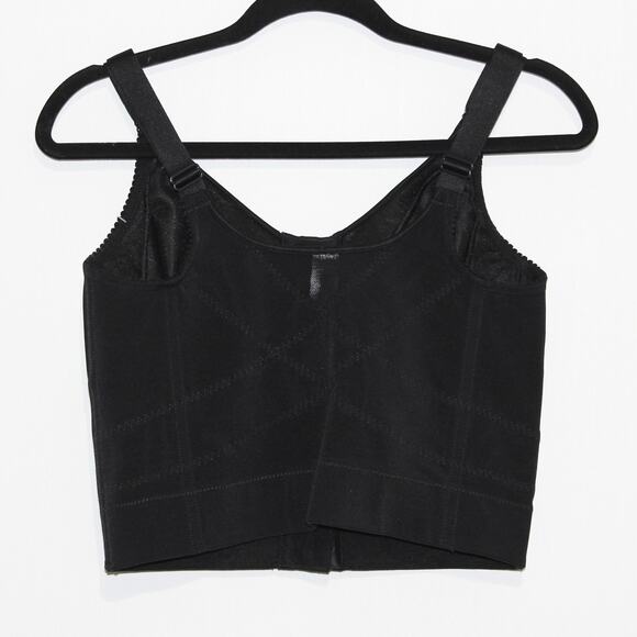 Elila 5415 Jacquard Soft-cup Front Hook Longline Bra Corset 38DD NWT - Picture 3 of 4